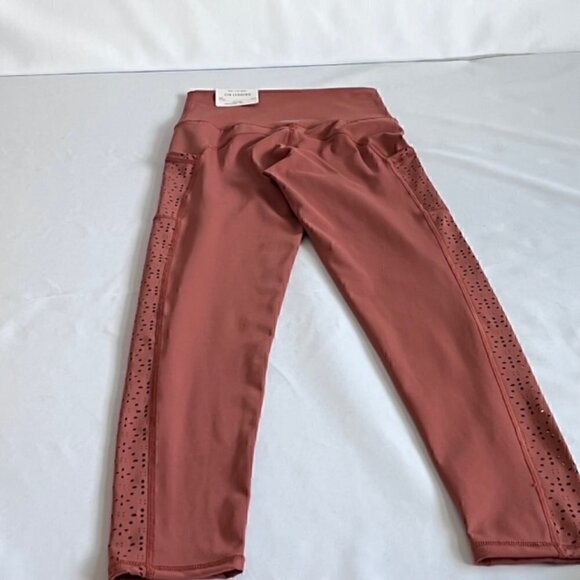 Aerie Chill Play Move 7/8 Laser Cut Terracotta Leggings NWT - Picture 4 of 8